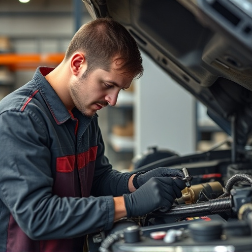 auto technician working