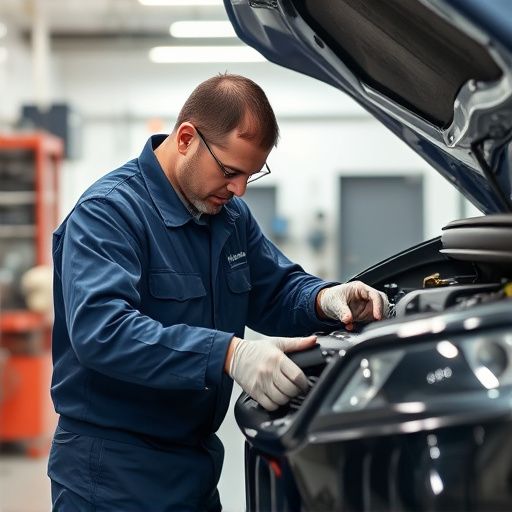 auto technician working