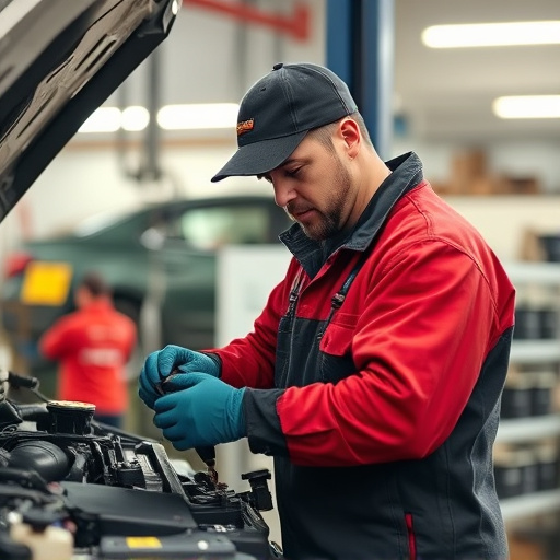 auto technician working