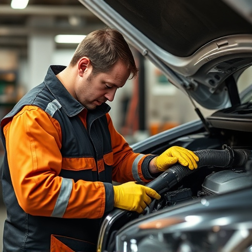 auto technician working