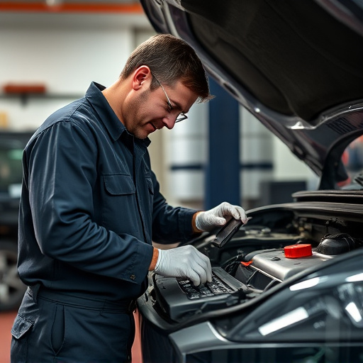 auto technician working