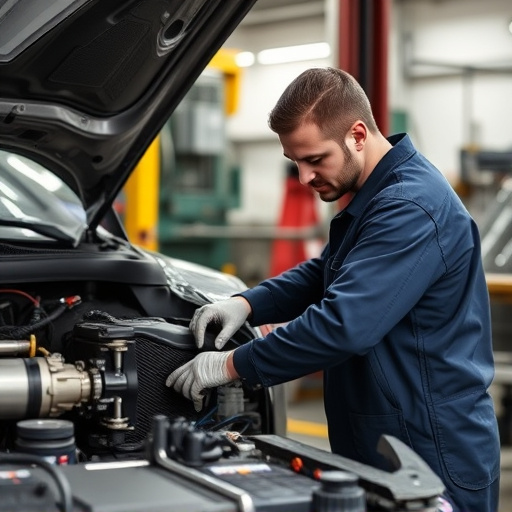 auto technician working