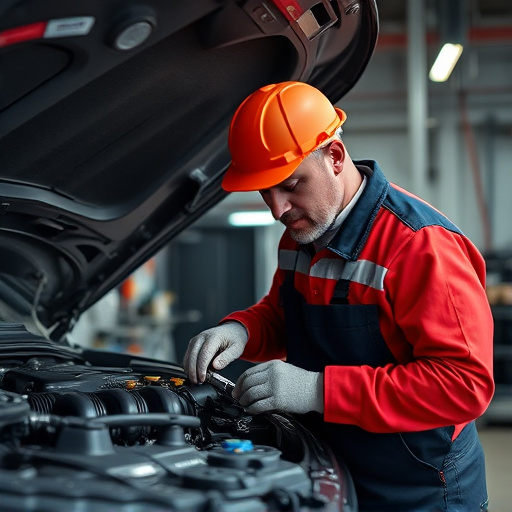 auto technician working