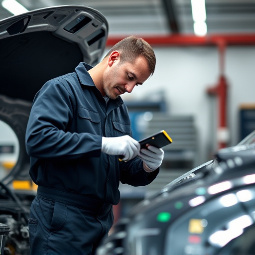 auto technician working