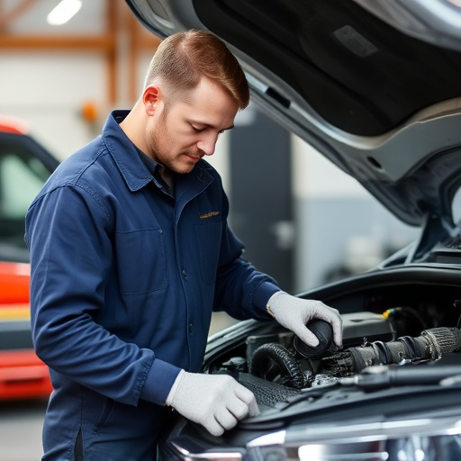 auto technician working