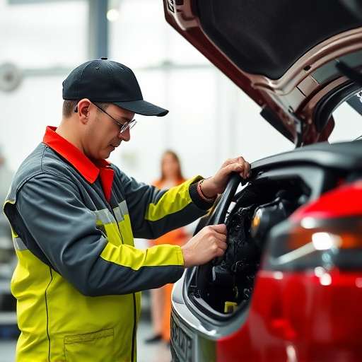 auto technician working