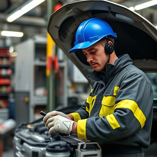auto technician working