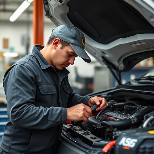 auto technician working