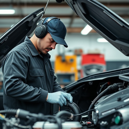 auto technician working