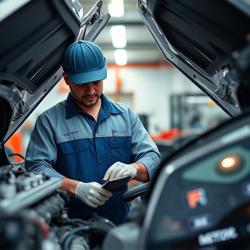auto technician working