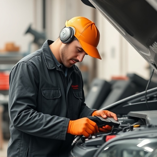 auto technician working