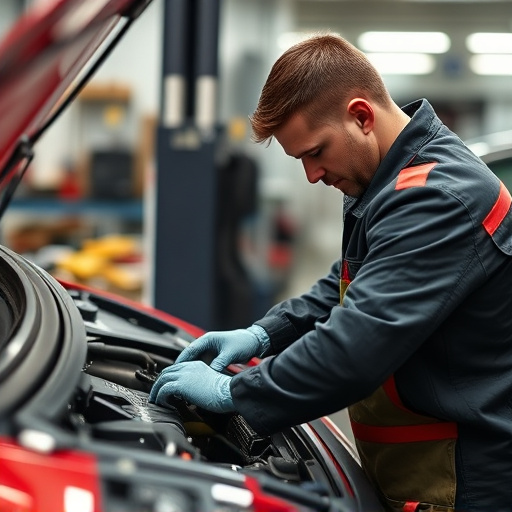 auto technician working