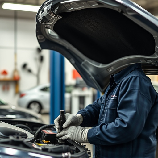 auto technician working