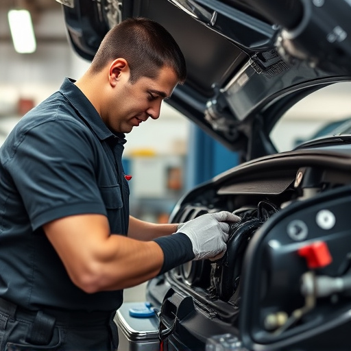 auto technician working
