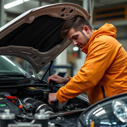 auto technician working