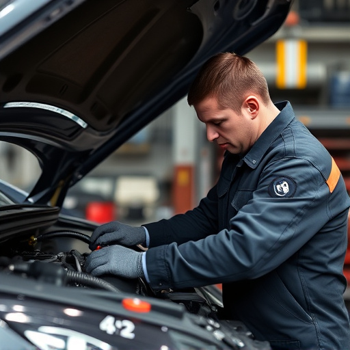 auto technician working