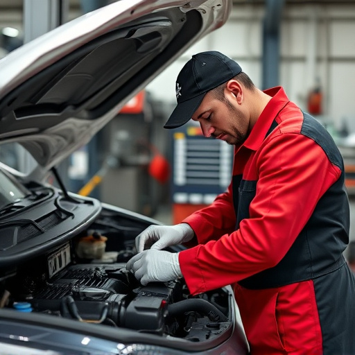 auto technician working