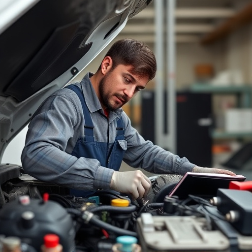 auto technician working