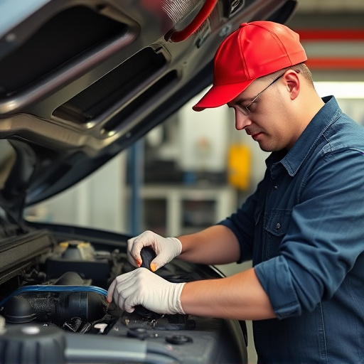 auto technician working