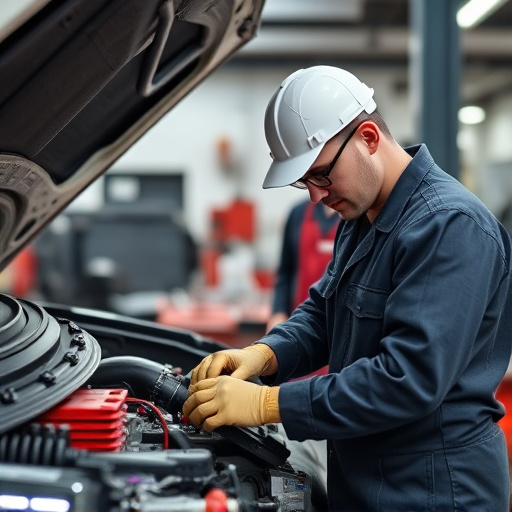 auto technician working
