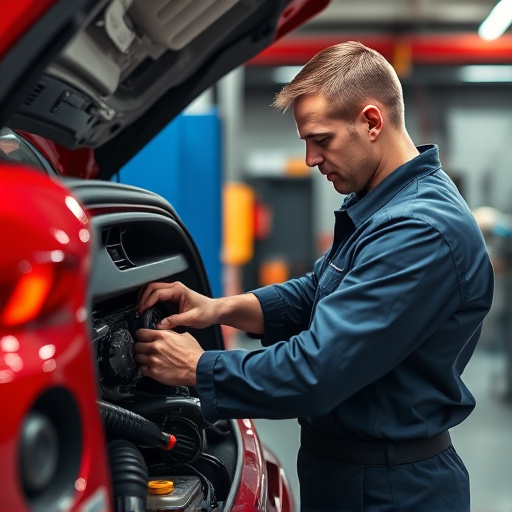auto technician working