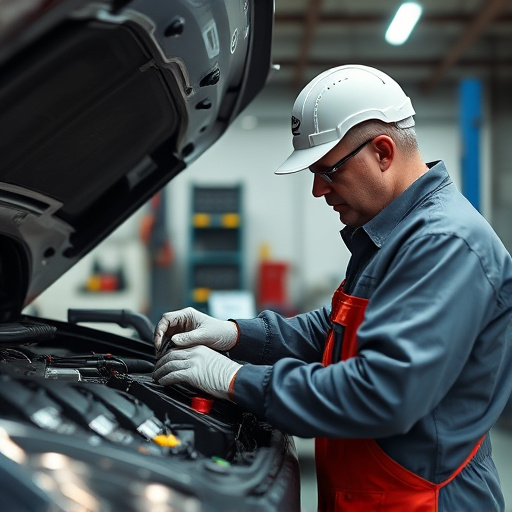 auto technician working