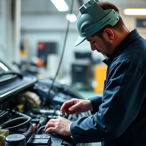 auto technician working