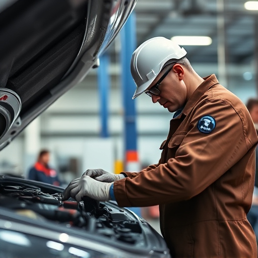 auto technician working