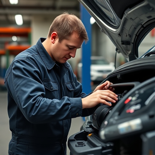 auto technician working
