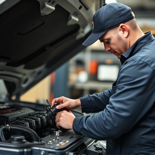 auto technician working