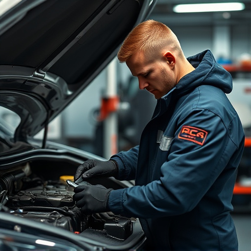 auto technician working