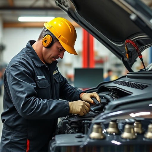 auto technician working