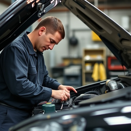 auto technician working
