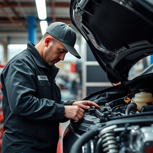 auto technician working
