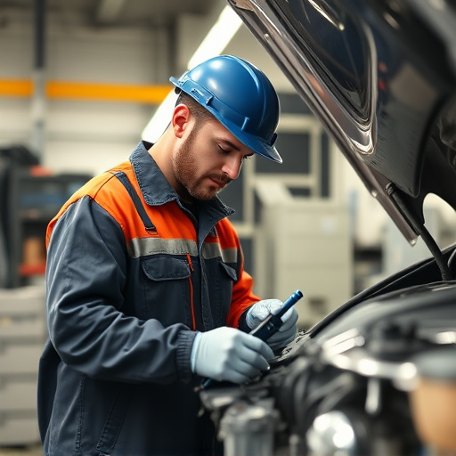 auto technician working