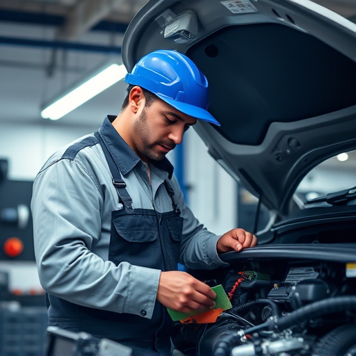 auto technician working