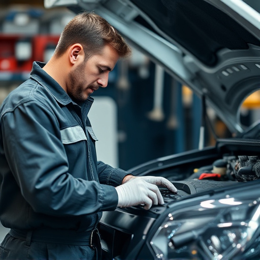 auto technician working