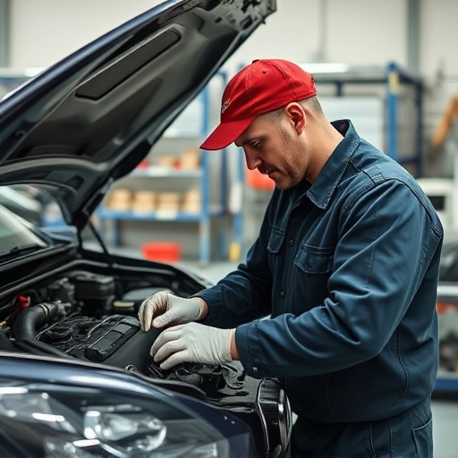 auto technician working