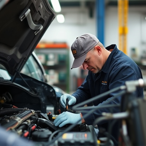 auto technician working