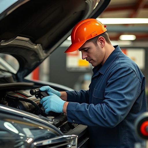 auto technician working