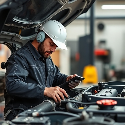 auto technician working