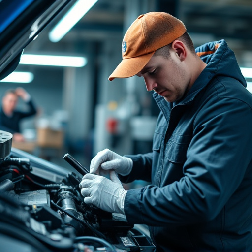 auto technician working