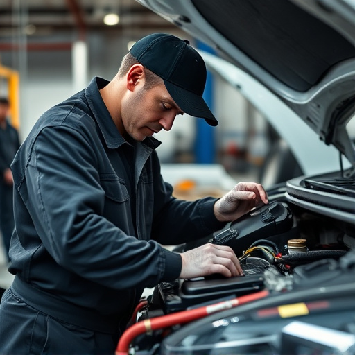 auto technician working