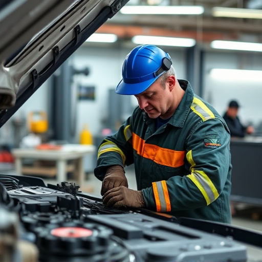 auto technician working