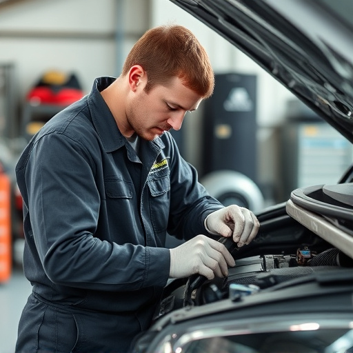 auto technician working