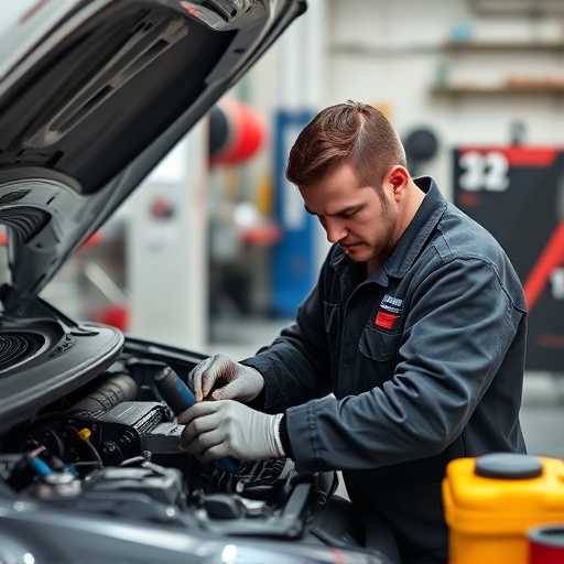 auto technician working