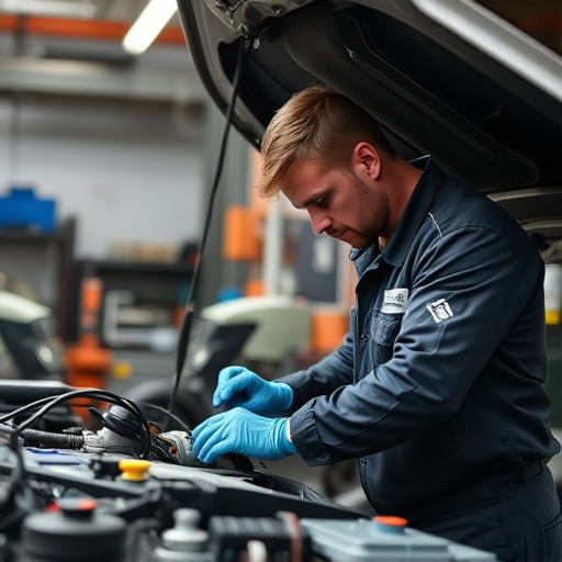 auto technician working