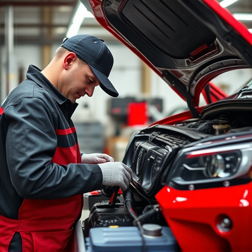 auto technician working