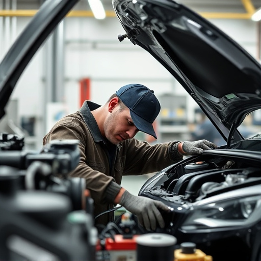 auto technician working