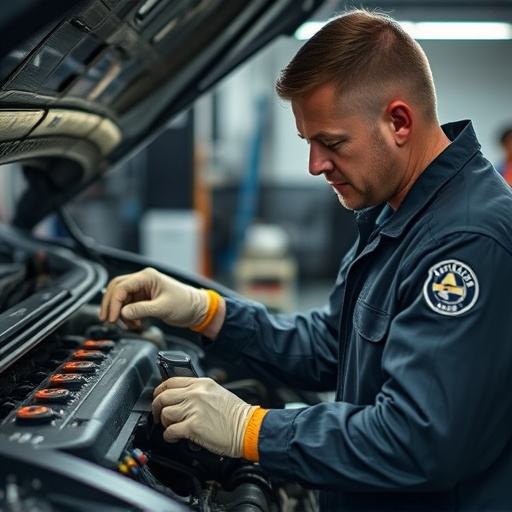 auto technician working
